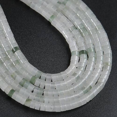 150 Stück 2 x 4 mm natürliche grüne Eisjade-Steine, Röhrenform, lose, flach, rund, Zylinder, flache Abstandshalter, grüne Steinperlen für Armbänder, Ohrringe, Schmuckherstellung 150 Stück 2 x 4 mm natürliche grüne Eisjade-Steine, Röhrenform, lose, flach, rund, Zylinder, flache Abstandshalter, grüne Steinperlen für Armbänder, Ohrringe, Schmuckherstellung von ZXYMLZI