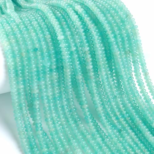 150 Stück 2 x 4 mm natürliche hellblaue Jade-Rondelle-Perlen, Abakus-Scheibensteinperlen, rund, lose Abstandshalter, Edelstein für DIY-Armbänder, Halsketten, Schmuckherstellung 150 Stück 2 x 4 mm natürliche hellblaue Jade-Rondelle-Perlen, Abakus-Scheibensteinperlen, rund, lose Abstandshalter, Edelstein für DIY-Armbänder, Halsketten, Schmuckherstellung von ZXYMLZI