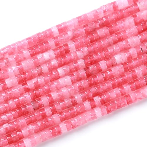 150 Stück 2 x 4 mm natürliche rosa Jade-Perlen in Röhrenform, lose, flach, rund, zylinderförmig, flache Abstandshalter, grüne Steinperlen für Armbänder, Ohrringe, Schmuckherstellung 150 Stück 2 x 4 mm natürliche rosa Jade-Perlen in Röhrenform, lose, flach, rund, zylinderförmig, flache Abstandshalter, grüne Steinperlen für Armbänder, Ohrringe, Schmuckherstellung von ZXYMLZI