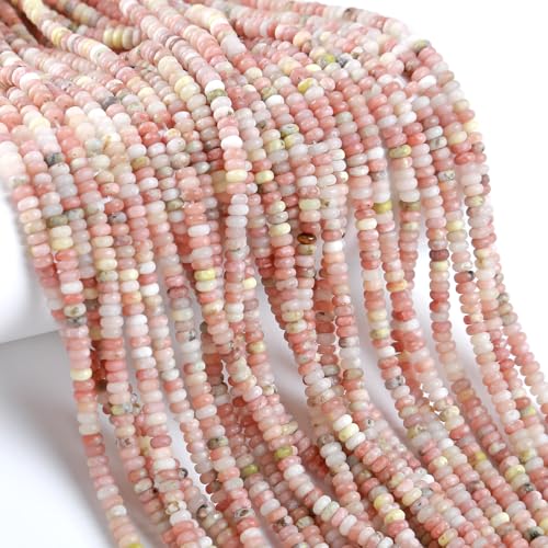 150 Stück 2 x 4 mm natürliche rosa Pflaumenblütenstein-Rondelle-Perlen, Abakus-Scheibensteinperlen, rund, lose Abstandshalter, Edelstein für DIY-Armbänder, Halsketten, Schmuckherstellung 150 Stück 2 x 4 mm natürliche rosa Pflaumenblütenstein-Rondelle-Perlen, Abakus-Scheibensteinperlen, rund, lose Abstandshalter, Edelstein für DIY-Armbänder, Halsketten, Schmuckherstellung von ZXYMLZI