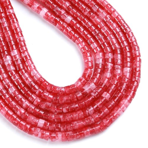 150 Stück 2 x 4 mm natürliche rosa Rose Turmalin Jades Röhrenförmige Perlen lose flache runde Zylinder-flache Abstandshalter grüne Steinperlen für Armbänder, Ohrringe, Schmuckherstellung 150 Stück 2 x 4 mm natürliche rosa Rose Turmalin Jades Röhrenförmige Perlen lose flache runde Zylinder-flache Abstandshalter grüne Steinperlen für Armbänder, Ohrringe, Schmuckherstellung von ZXYMLZI