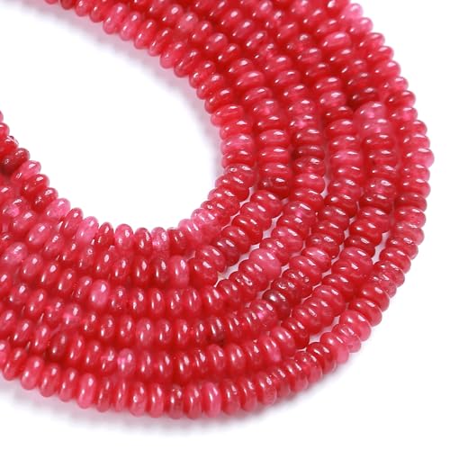 150 Stück 2 x 4 mm natürliche rote Jadestein-Rondelle-Perlen, Abakus-Scheibensteinperlen, rund, lose Abstandshalter, Edelstein für DIY-Armbänder, Halsketten, Schmuckherstellung 150 Stück 2 x 4 mm natürliche rote Jadestein-Rondelle-Perlen, Abakus-Scheibensteinperlen, rund, lose Abstandshalter, Edelstein für DIY-Armbänder, Halsketten, Schmuckherstellung von ZXYMLZI
