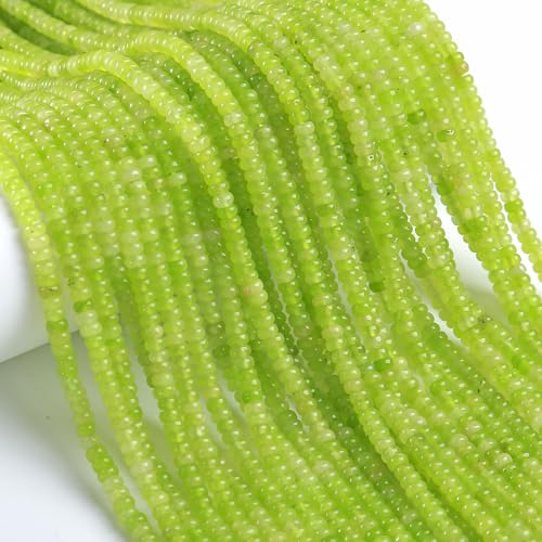 150 Stück 2 x 4 mm natürliche zitronengrüne Jade-Stein-Rondelle-Perlen, Abakus-Scheibensteinperlen, rund, lose Abstandshalter, Edelstein für DIY-Armbänder, Halsketten, Schmuckherstellung 150 Stück 2 x 4 mm natürliche zitronengrüne Jade-Stein-Rondelle-Perlen, Abakus-Scheibensteinperlen, rund, lose Abstandshalter, Edelstein für DIY-Armbänder, Halsketten, Schmuckherstellung von ZXYMLZI