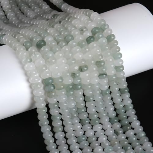 5 x 8 mm, 76 Stück natürliche grüne Eis-Jade-Steine, Rondelle, Abstandshalter, lose Perlen, Abakus-Scheibenstein, runde lose Edelsteinperlen für Schmuckherstellung, DIY, Armband, Halskette 5 x 8 mm, 76 Stück natürliche grüne Eis-Jade-Steine, Rondelle, Abstandshalter, lose Perlen, Abakus-Scheibenstein, runde lose Edelsteinperlen für Schmuckherstellung, DIY, Armband, Halskette von ZXYMLZI