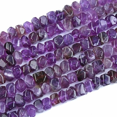 6 x 11 mm, 25 Stück natürlicher Amethyst, unregelmäßig, speziell geschliffene Steinperlen, lose Perlen für Schmuck, DIY, Armband, 38,1 cm 6 x 11 mm, 25 Stück natürlicher Amethyst, unregelmäßig, speziell geschliffene Steinperlen, lose Perlen für Schmuck, DIY, Armband, 38,1 cm von ZXYMLZI