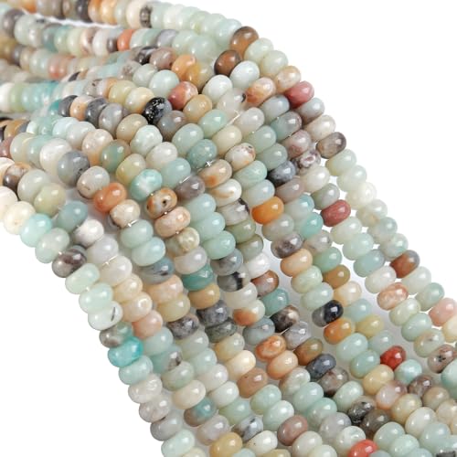 76 Stück 5 x 8 mm Naturstein Blume Amazonit Rondelle Abstandshalter lose Perlen Abakus Scheibe Stein Runde lose Edelsteinperlen für Schmuckherstellung DIY Armband Halskette 76 Stück 5 x 8 mm Naturstein Blume Amazonit Rondelle Abstandshalter lose Perlen Abakus Scheibe Stein Runde lose Edelsteinperlen für Schmuckherstellung DIY Armband Halskette von ZXYMLZI