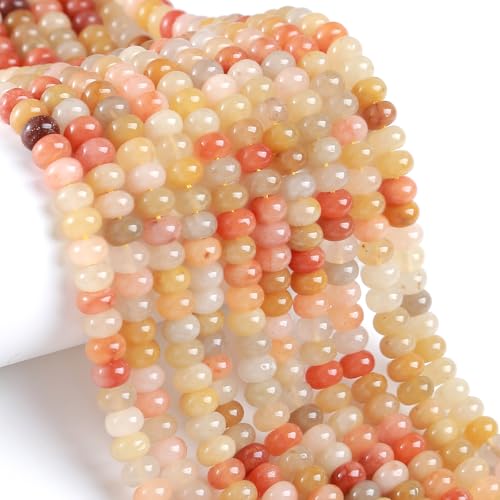 76 Stück 5 x 8 mm Naturstein Goldfaden Jade Rondelle Abstandshalter lose Perlen Abakus Scheibe Stein Runde lose Edelsteinperlen für Schmuckherstellung DIY Armband Halskette 76 Stück 5 x 8 mm Naturstein Goldfaden Jade Rondelle Abstandshalter lose Perlen Abakus Scheibe Stein Runde lose Edelsteinperlen für Schmuckherstellung DIY Armband Halskette von ZXYMLZI