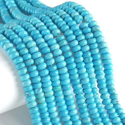 76 Stück 5 x 8 mm Naturstein blau türkis Rondelle Abstandshalter lose Abakus-Scheibenstein runde lose Edelsteinperlen für Schmuckherstellung DIY Armband Halskette 76 Stück 5 x 8 mm Naturstein blau türkis Rondelle Abstandshalter lose Abakus-Scheibenstein runde lose Edelsteinperlen für Schmuckherstellung DIY Armband Halskette von ZXYMLZI