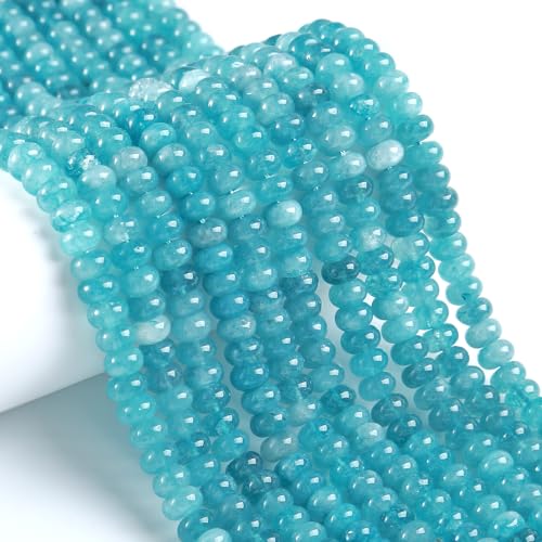76 Stück 5 x 8 mm Naturstein blaue Jade-Rondelle-Abstandshalter lose Abakus-Scheibenstein runde lose Edelsteinperlen für Schmuckherstellung DIY Armband Halskette 76 Stück 5 x 8 mm Naturstein blaue Jade-Rondelle-Abstandshalter lose Abakus-Scheibenstein runde lose Edelsteinperlen für Schmuckherstellung DIY Armband Halskette von ZXYMLZI