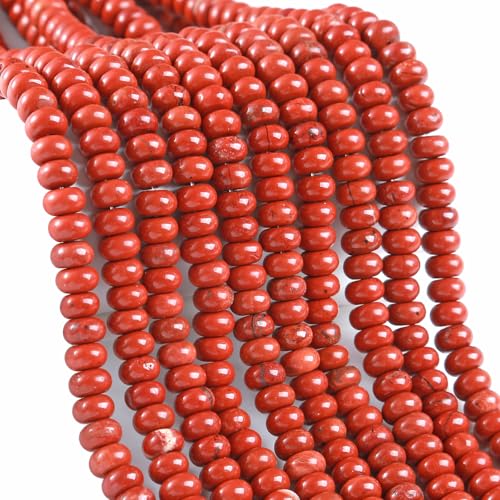76 Stück 5 x 8 mm Naturstein chinesischer roter Jaspis Rondelle Abstandshalter lose Abakus-Scheibenstein runde lose Edelsteinperlen für Schmuckherstellung DIY Armband Halskette 76 Stück 5 x 8 mm Naturstein chinesischer roter Jaspis Rondelle Abstandshalter lose Abakus-Scheibenstein runde lose Edelsteinperlen für Schmuckherstellung DIY Armband Halskette von ZXYMLZI