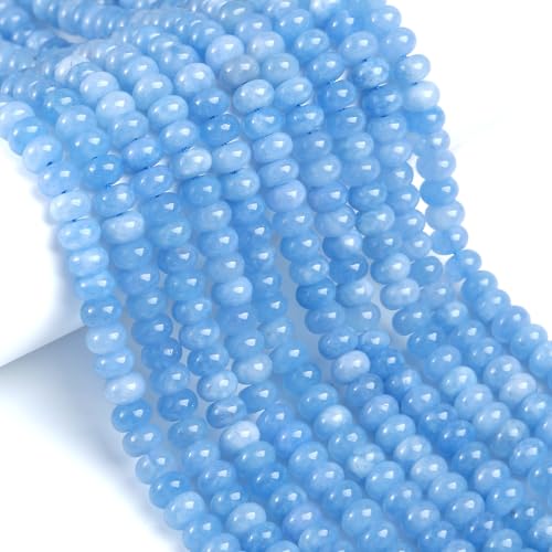 76 Stück 5 x 8 mm Naturstein dunkelblaue Aquamarin Rondelle Abstandshalter lose Abakus-Scheibenstein runde lose Edelsteinperlen für Schmuckherstellung DIY Armband Halskette 76 Stück 5 x 8 mm Naturstein dunkelblaue Aquamarin Rondelle Abstandshalter lose Abakus-Scheibenstein runde lose Edelsteinperlen für Schmuckherstellung DIY Armband Halskette von ZXYMLZI