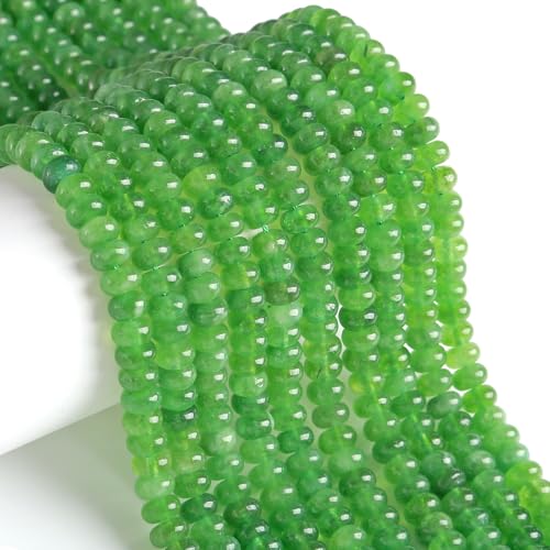 76 Stück 5 x 8 mm Naturstein grüne Jade Rondelle Abstandshalter lose Abakus-Scheibenstein runde lose Edelsteinperlen für Schmuckherstellung DIY Armband Halskette 76 Stück 5 x 8 mm Naturstein grüne Jade Rondelle Abstandshalter lose Abakus-Scheibenstein runde lose Edelsteinperlen für Schmuckherstellung DIY Armband Halskette von ZXYMLZI
