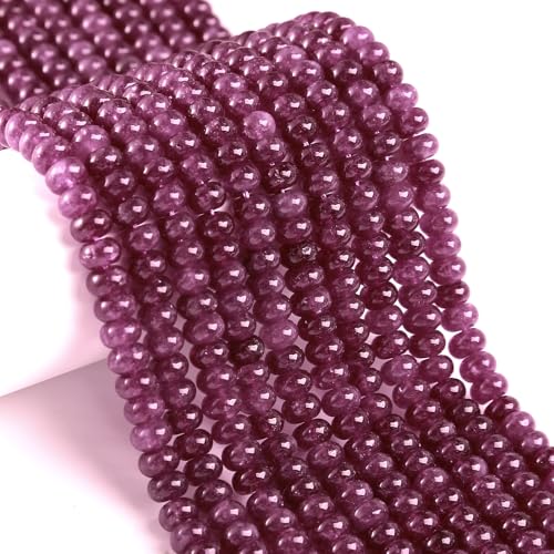 76 Stück 5 x 8 mm Naturstein lila rote Jade Rondelle Abstandshalter lose Abakus-Scheibenstein runde lose Edelsteinperlen für Schmuckherstellung DIY Armband Halskette 76 Stück 5 x 8 mm Naturstein lila rote Jade Rondelle Abstandshalter lose Abakus-Scheibenstein runde lose Edelsteinperlen für Schmuckherstellung DIY Armband Halskette von ZXYMLZI