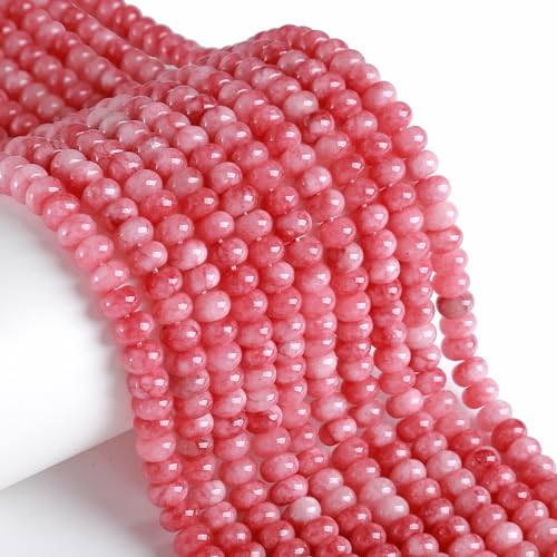 76 Stück 5 x 8 mm natürliche rosa Jadestein-Rondelle-Abstandshalter lose Abakus-Scheibenstein runde lose Edelsteinperlen für Schmuckherstellung DIY Armband Halskette 76 Stück 5 x 8 mm natürliche rosa Jadestein-Rondelle-Abstandshalter lose Abakus-Scheibenstein runde lose Edelsteinperlen für Schmuckherstellung DIY Armband Halskette von ZXYMLZI