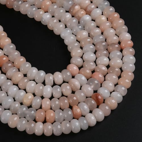 76 Stück 5 x 8 mm natürlicher rosa Aventurin-Jade-Stein, Rondelle, Abstandshalter, lose Abakus-Scheibe, runde lose Edelsteinperlen für Schmuckherstellung, DIY, Armband, Halskette 76 Stück 5 x 8 mm natürlicher rosa Aventurin-Jade-Stein, Rondelle, Abstandshalter, lose Abakus-Scheibe, runde lose Edelsteinperlen für Schmuckherstellung, DIY, Armband, Halskette von ZXYMLZI