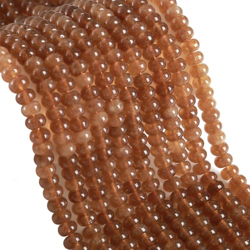 76 Stück Naturstein-Perlen in hellem Gold, Turmalin, Rondelle, Abstandshalter, lose Abakus-Scheibenstein, runde lose Edelsteinperlen für Schmuckherstellung, DIY, Armband, Halskette, 5 x 8 mm 76 Stück Naturstein-Perlen in hellem Gold, Turmalin, Rondelle, Abstandshalter, lose Abakus-Scheibenstein, runde lose Edelsteinperlen für Schmuckherstellung, DIY, Armband, Halskette, 5 x 8 mm von ZXYMLZI