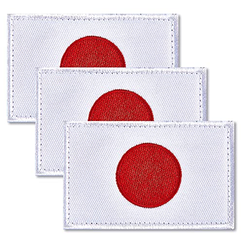 ZXvZYT Aufnäher, japanische Flagge, bestickt, Militär, für Kleidung, Hüte, Rucksäcke, Dekoration, 3 Stück ZXvZYT Aufnäher, japanische Flagge, bestickt, Militär, für Kleidung, Hüte, Rucksäcke, Dekoration, 3 Stück von ZXvZYT