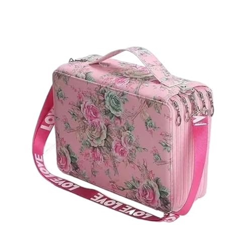 Farbstift-Etui Bleistifttasche mit 200/252 Löchern, Vorhang, for kreative Skizzen, multifunktional, große Kapazität, for Zeichnen, for Studenten Fur FedermäPpchen(Color-H (Empty bag)) von ZYAGH