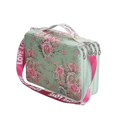 Farbstift-Etui Bleistifttasche mit 200/252 Löchern, Vorhang, for kreative Skizzen, multifunktional, große Kapazität, for Zeichnen, for Studenten Fur FedermäPpchen(Color-K (Empty bag)) von ZYAGH