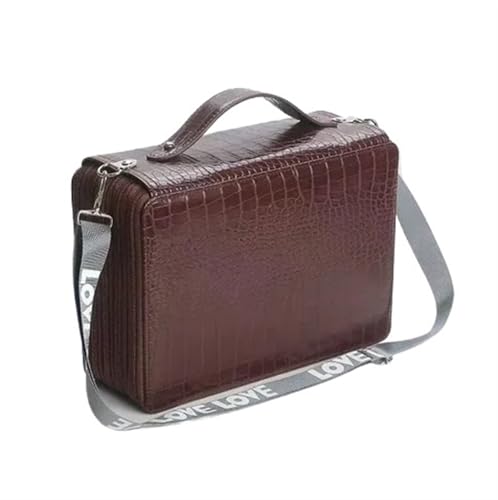 Farbstift-Etui Bleistifttasche mit 200/252 Löchern, Vorhang, for kreative Skizzen, multifunktional, große Kapazität, for Zeichnen, for Studenten Fur FedermäPpchen(Color-M (Empty bag)) von ZYAGH