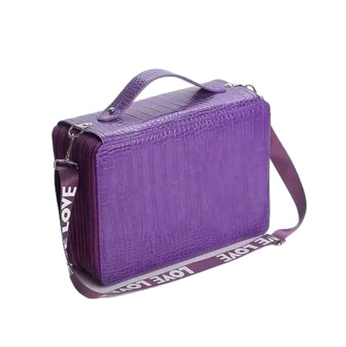 Farbstift-Etui Bleistifttasche mit 200/252 Löchern, Vorhang, for kreative Skizzen, multifunktional, große Kapazität, for Zeichnen, for Studenten Fur FedermäPpchen(Color-P (Empty bag)) von ZYAGH