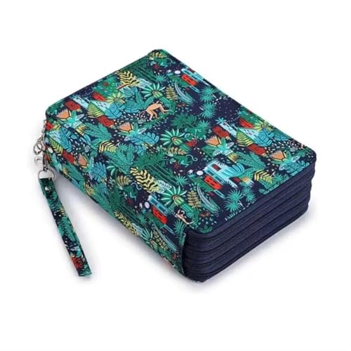 Farbstift-Etui Bleistifttasche mit 200 Löchern, bunte Blumen, Stifttasche, kreatives Skizzieren, multifunktionales Federmäppchen-Set for Studenten mit großer Kapazität Fur FedermäPpchen(Color-C(Empty von ZYAGH