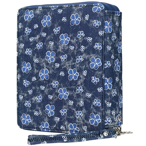 Farbstift-Etui Buntstiftetui mit 120 Fächern, Stifteetui aus Oxford-Stoff mit Fächern, Bleistifthalter for Aquarellstifte Fur FedermäPpchen(Blue) von ZYAGH