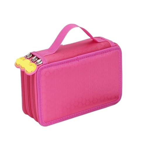 Farbstift-Etui Federmäppchen mit 32/48/72 Löchern for Buntstifte, multifunktional, große Kapazität, Aufbewahrungstasche for Kunst- und Zeichenstifte, Schulschreibwaren Fur FedermäPpchen(Rose-48 Holes) von ZYAGH