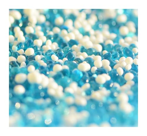 ZYAGH Aquarium Dekorationssteine 100 g Mikro-Landschafts-Aquarium, Hydrokultur-Pflanzendekoration, Landschaftsbau, Glasperlen, Glas, Sand, Flusssand, gelber Stein FüR Aquarien(Color-02) von ZYAGH
