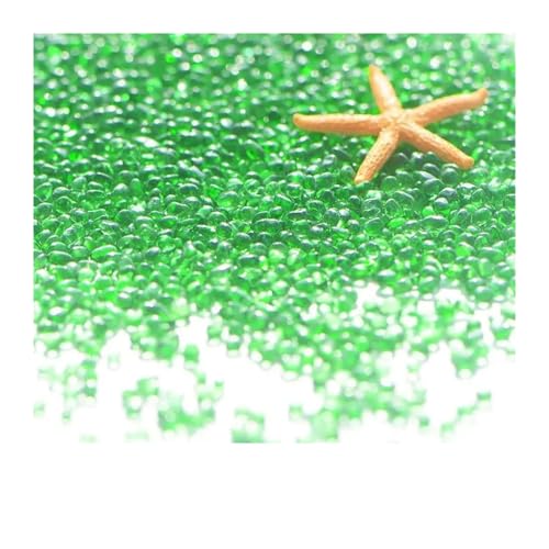 ZYAGH Aquarium Dekorationssteine 100 g Mikro-Landschafts-Aquarium, Hydrokultur-Pflanzendekoration, Landschaftsbau, Glasperlen, Glas, Sand, Flusssand, gelber Stein FüR Aquarien(Color-07) von ZYAGH