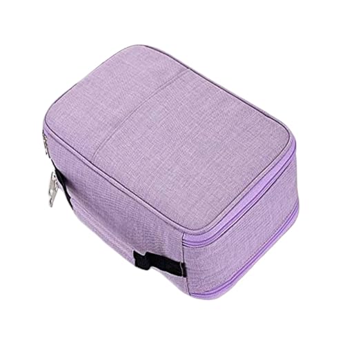 ZYAGH Farbstift-Etui Bleistift-Etui mit 300 Fächern, Organizer mit Reißverschluss, große Aufbewahrungstasche for Buntstifte for Jungen und Mädchen, Künstlerbedarf, Marker Fur FedermäPpchen(PURPLE) von ZYAGH