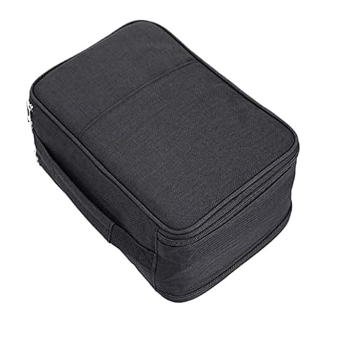 ZYAGH Farbstift-Etui Bleistift-Etui mit 300 Fächern, Organizer mit Reißverschluss, große Aufbewahrungstasche for Buntstifte for Jungen und Mädchen, Künstlerbedarf, Marker Fur FedermäPpchen(Black) von ZYAGH