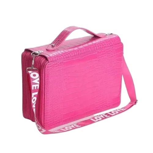 ZYAGH Farbstift-Etui Bleistifttasche mit 200/252 Löchern, Vorhang, for kreative Skizzen, multifunktional, große Kapazität, for Zeichnen, for Studenten Fur FedermäPpchen(O (Empty bag)) von ZYAGH