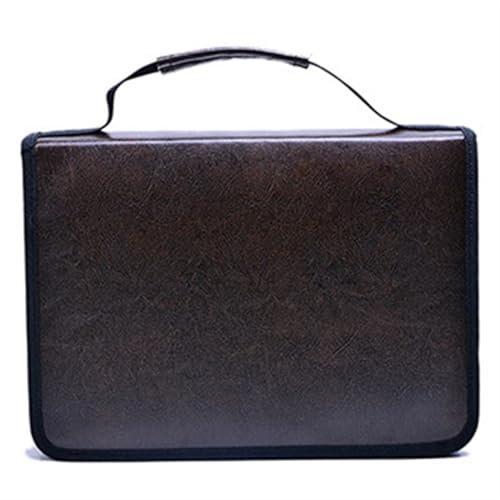 ZYAGH Farbstift-Etui Federmäppchen mit 120 Löchern, quadratisch, einfarbig, PU, ​​Federmäppchen, Aufbewahrung von Schreibwaren for Schüler Fur FedermäPpchen(Brown) von ZYAGH