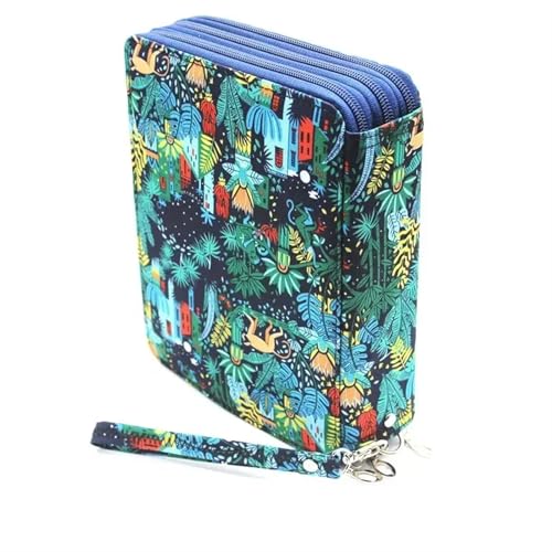 ZYAGH Farbstift-Etui Tasche Schreibwaren PU Lagerung Große Kapazität Fall Super Loch Bleistift 127/150/184/200 Leder Student Reißverschluss Fur FedermäPpchen(127 holes) von ZYAGH