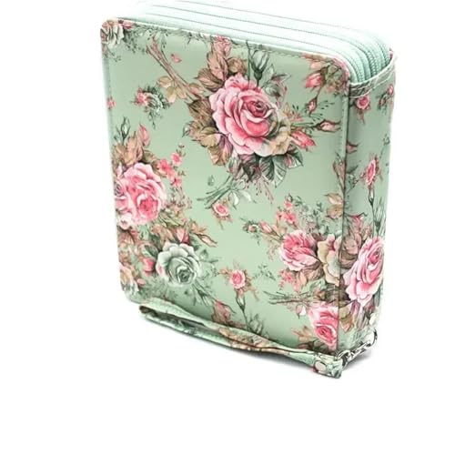 ZYAGH Farbstift-Etui Tasche Schreibwaren PU Lagerung Große Kapazität Fall Super Loch Bleistift 127/150/184/200 Leder Student Reißverschluss Fur FedermäPpchen(127 holes10) von ZYAGH