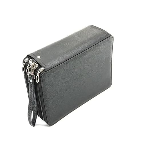 ZYAGH Farbstift-Etui Tasche Schreibwaren PU Lagerung Große Kapazität Fall Super Loch Bleistift 127/150/184/200 Leder Student Reißverschluss Fur FedermäPpchen(184 holes) von ZYAGH