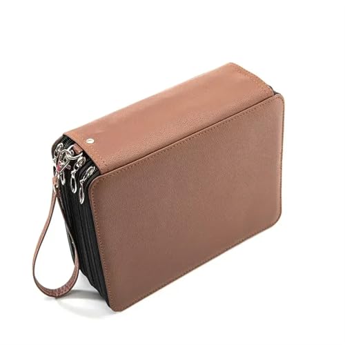 ZYAGH Farbstift-Etui Tasche Schreibwaren PU Lagerung Große Kapazität Fall Super Loch Bleistift 127/150/184/200 Leder Student Reißverschluss Fur FedermäPpchen(184 holes1) von ZYAGH