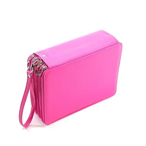 ZYAGH Farbstift-Etui Tasche Schreibwaren PU Lagerung Große Kapazität Fall Super Loch Bleistift 127/150/184/200 Leder Student Reißverschluss Fur FedermäPpchen(184 holes2) von ZYAGH