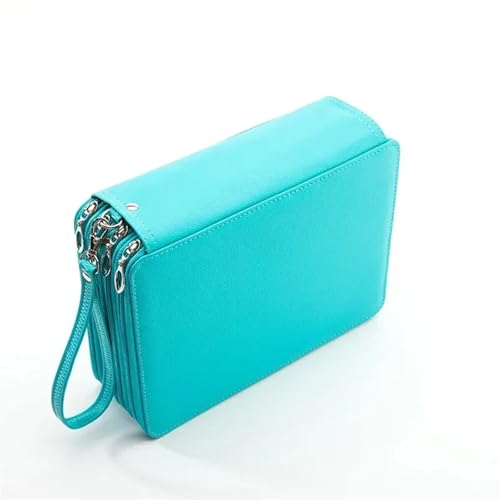 ZYAGH Farbstift-Etui Tasche Schreibwaren PU Lagerung Große Kapazität Fall Super Loch Bleistift 127/150/184/200 Leder Student Reißverschluss Fur FedermäPpchen(184 holes3) von ZYAGH