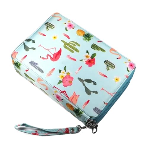 ZYAGH Farbstift-Etui Tasche Schreibwaren PU Lagerung Große Kapazität Fall Super Loch Bleistift 127/150/184/200 Leder Student Reißverschluss Fur FedermäPpchen(200 holes) von ZYAGH