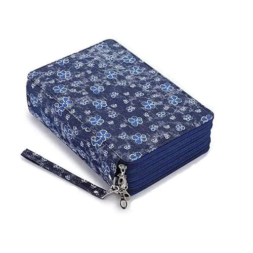 ZYAGH Farbstift-Etui Tasche Schreibwaren PU Lagerung Große Kapazität Fall Super Loch Bleistift 127/150/184/200 Leder Student Reißverschluss Fur FedermäPpchen(200 holes6) von ZYAGH