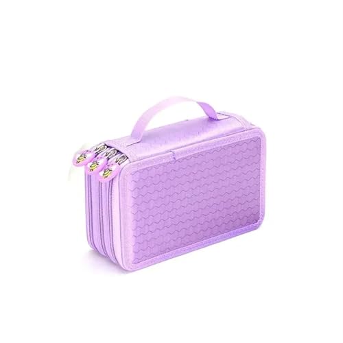 ZYAGH Farbstift-Etui Tasche Schreibwaren PU Lagerung Große Kapazität Fall Super Loch Bleistift 127/150/184/200 Leder Student Reißverschluss Fur FedermäPpchen(48 holes) von ZYAGH