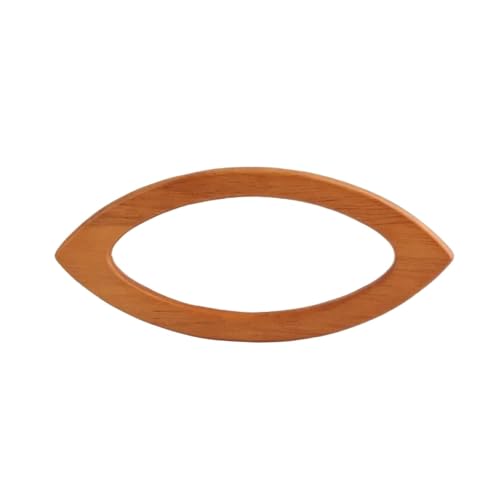Griff der Tasche aus Holz 4 stücke Massivholz Taschengriff for Tasche Häkeln Handtasche Holzrahmen Ersatzgurt DIY Nähen Stricken Geldbörse Tasche Brieftasche Zubehör für Handtasche(Light Brown) von ZYAYNG