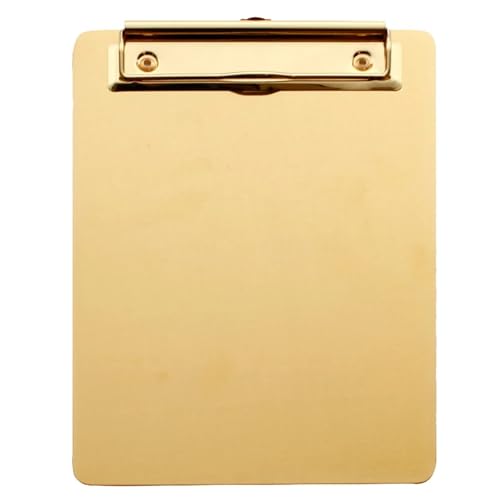 Klemmbretter 2 stücke Edelstahl Datei Niedrigen Profil Zwischenablage Zwischenablage Papier Halter Memo Ordner Board Writing Tablet for Hause Schule Büro Für die Ablage von Dokumenten(31X22.5X0.6CM) von ZYAYNG