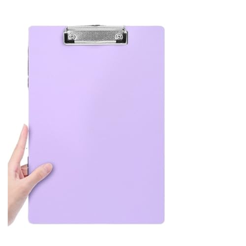 Klemmbretter 3PCS A4 Wasserdichte Zwischenablage Schreibblock Datei Ordner Dokument Halter Schule Versorgung Für die Ablage von Dokumenten(Purple) von ZYAYNG