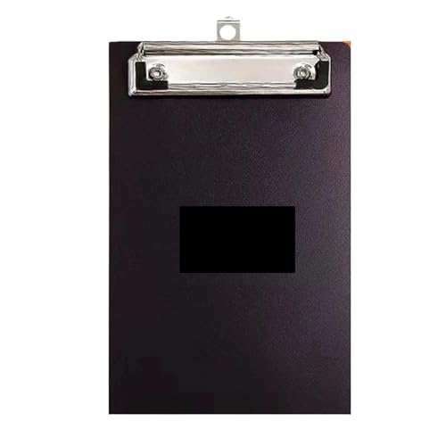 Klemmbretter 4 Klemmbretter mit flachem Metallclip, Standardgröße A6, mit hängenden Klemmbrettern for Bürobedarf Für die Ablage von Dokumenten(Black) von ZYAYNG