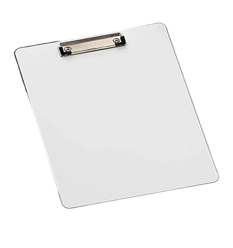 Klemmbretter 4 Klemmbretter mit flachem Metallclip, Standardgröße A6, mit hängenden Klemmbrettern for Bürobedarf Für die Ablage von Dokumenten(White) von ZYAYNG