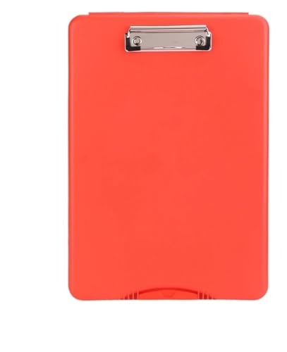 Klemmbretter 4 Stück A4 Zwischenablage mit Aufbewahrungsbox for Dateiordner, multifunktional, for effiziente Papieraufbewahrung for Studenten, Schule, Kunstbedarf Für die Ablage von Dokumenten(Red) von ZYAYNG