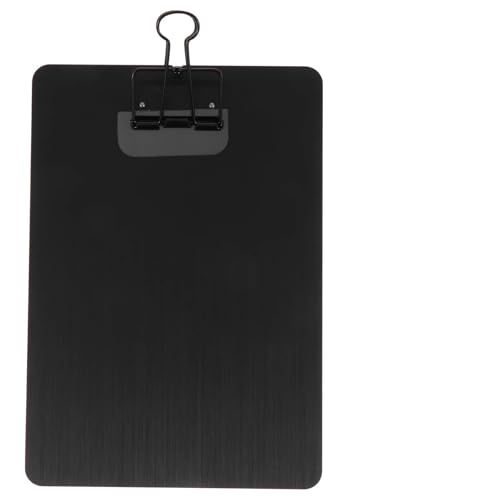 Klemmbretter 4 Stück A5 Dateiordner Zwischenablage Edelstahl Dokumentenhalter Schreibtafel Clip Menüständer Büro Schulbedarf Für die Ablage von Dokumenten(Black) von ZYAYNG
